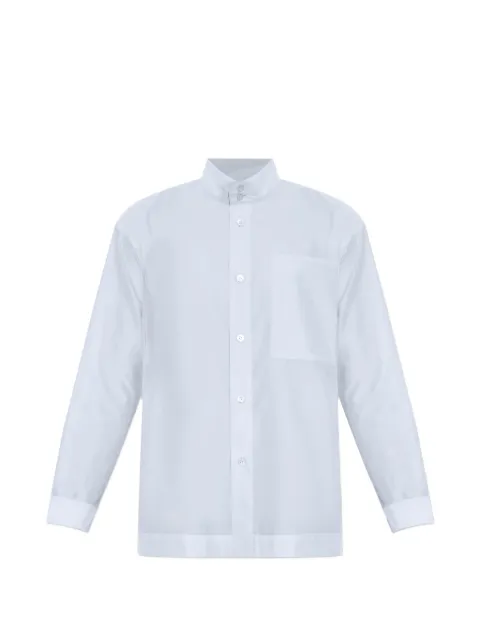 Homme Plissé Issey Miyake button pocket shirt Blue HP66FJ306