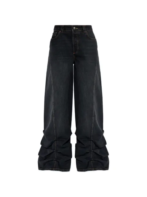 AVAVAV ruched straight jeans Black S26G1332