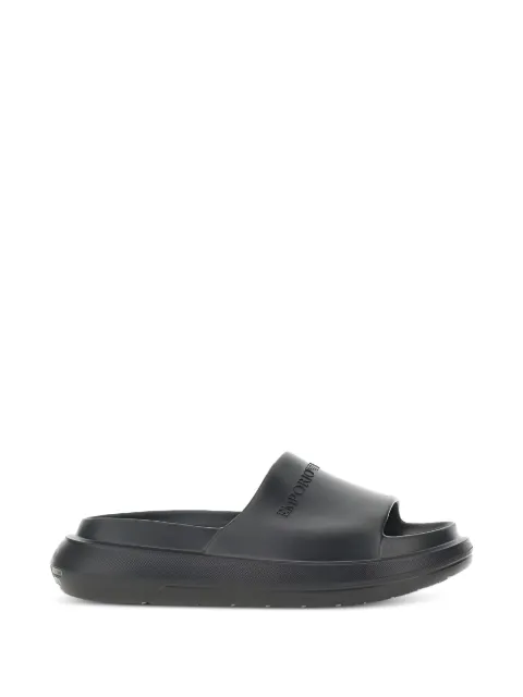 Emporio Armani logo-detail flat sandals Black EM005960AF26000