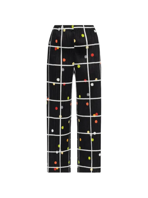 Pleats Please Issey Miyake Crossing Dots trousers Black PP66JF684