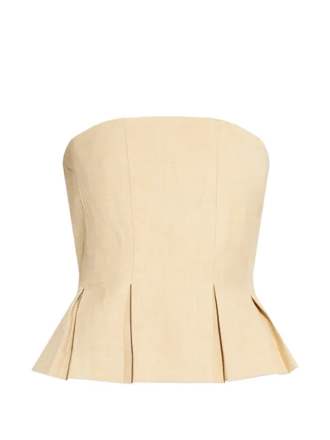 Gestuz peplum strapless top Neutrals 10911102