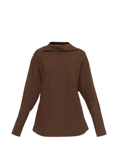 Issey Miyake pocket collar shirt Neutrals IM66FJ527