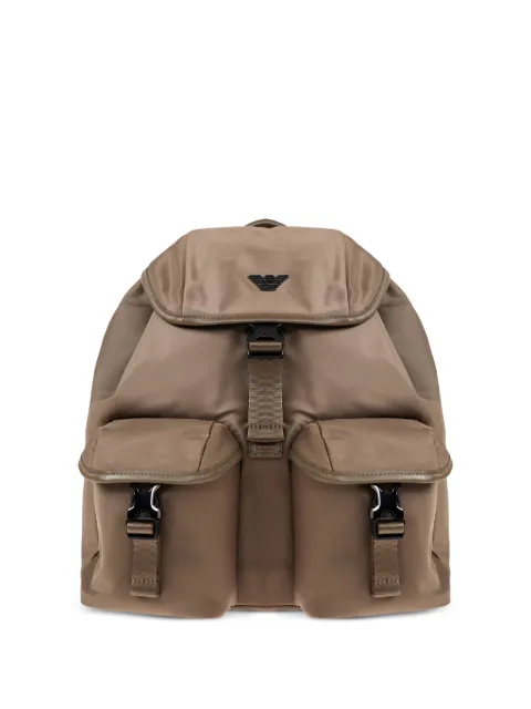 Emporio Armani buckle flap backpack Brown EM004503AF13454