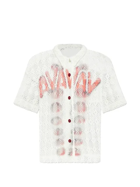 AVAVAV mesh button shirt Neutrals S26N0849