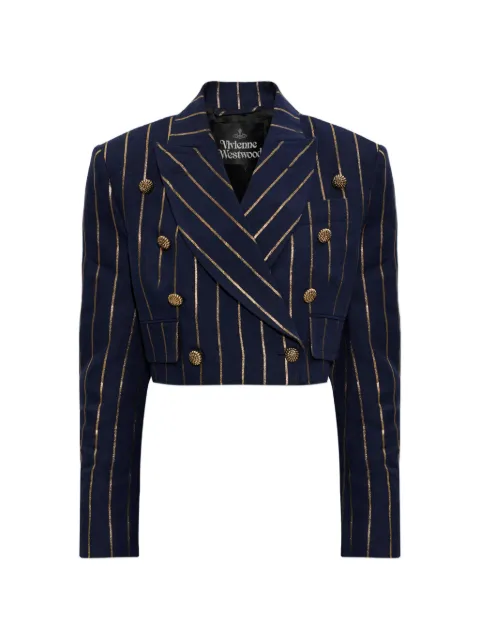Vivienne Westwood pinstripe-button crop jacket Blue 1401007OW01FK