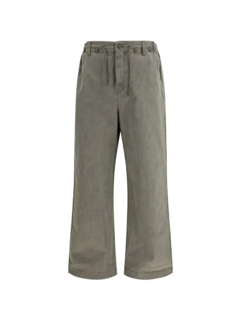 Golden Goose pants in gray denim with drawstring and star Grey GUP02522P002350