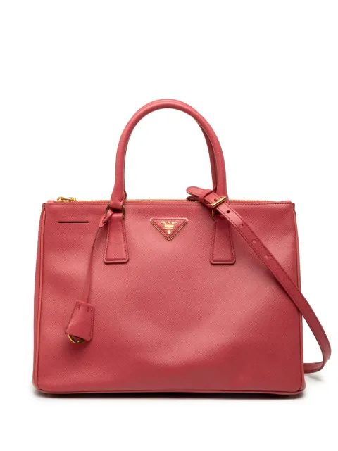 Prada Pre-Owned 2013-2026 Medium Saffiano Lux Galleria Double Zip satchel Pink AKJZ7EPWOA1CO5L0