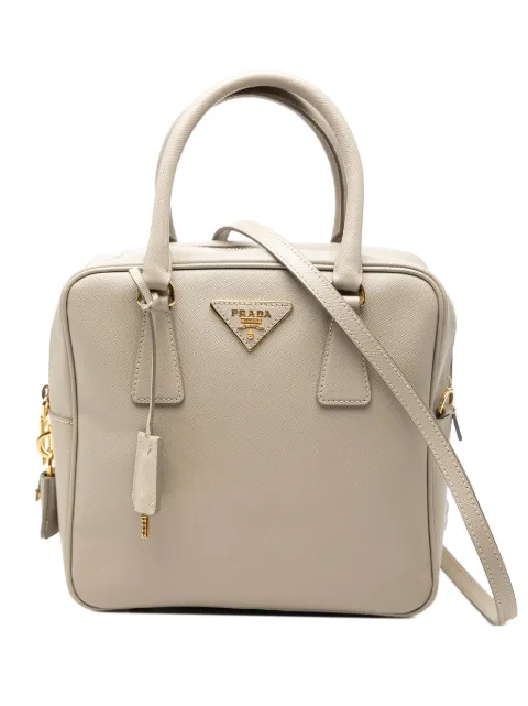 Prada Pre-Owned 2010-2026 Saffiano Lux satchel Brown C0FAVU797WWJI75R