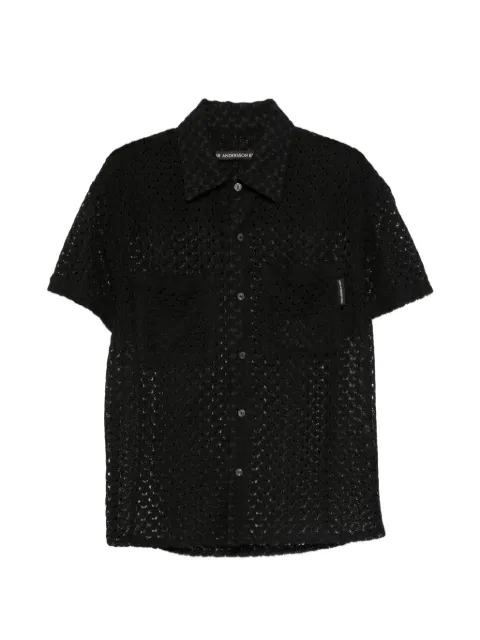 Andersson Bell open-knit shirt Black ATB1448M