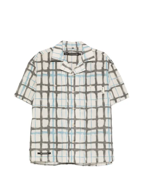 Andersson Bell checked shirt Neutrals ATB1525M