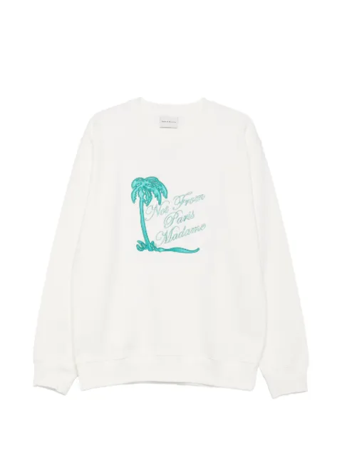 Drôle De Monsieur Slogan Palmiers sweatshirt White KSW190CO127OW