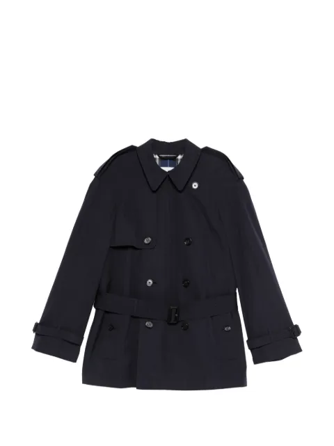 Burberry short lightweight cotton trench coat Blue 8121905