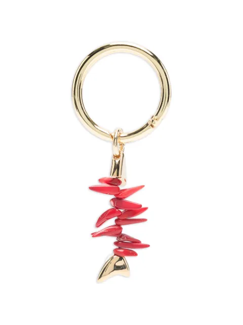 Benedetta Bruzziches coral-charm keyring Gold 0145027