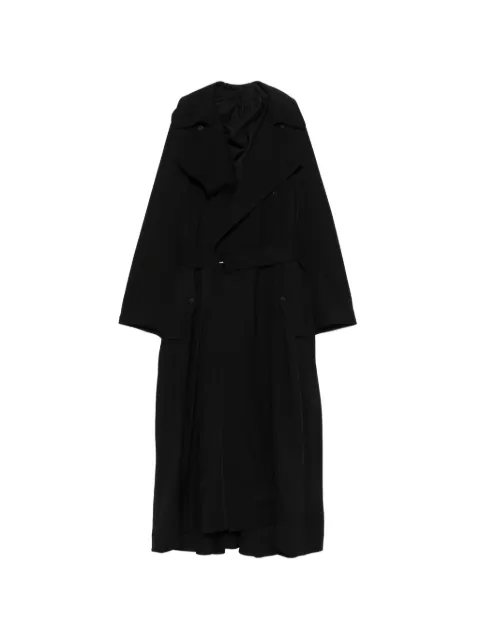 Carven double-breasted belted coat Black 6261K21074