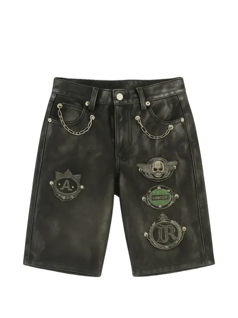 John Richmond appliqué-detailing shorts Black RMP26273BE
