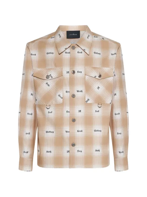 John Richmond plaid-check shirt Neutrals RMP26045CA