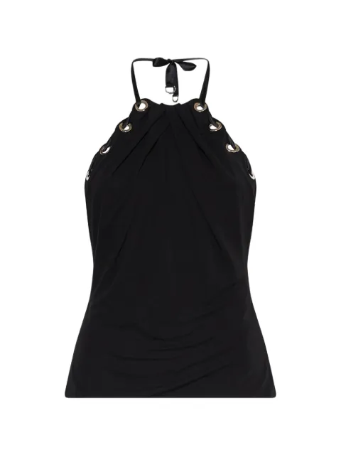 John Richmond eyelet lace-up top Black RWP26039TO