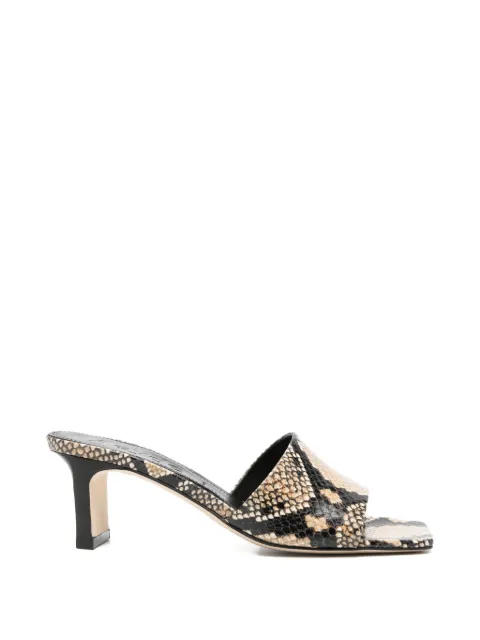 Aeyde Jessie snakeskin-print sandals Neutrals A11HS0682006006126