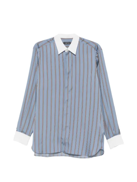 TOM FORD striped shirt Blue HRN006FMS111
