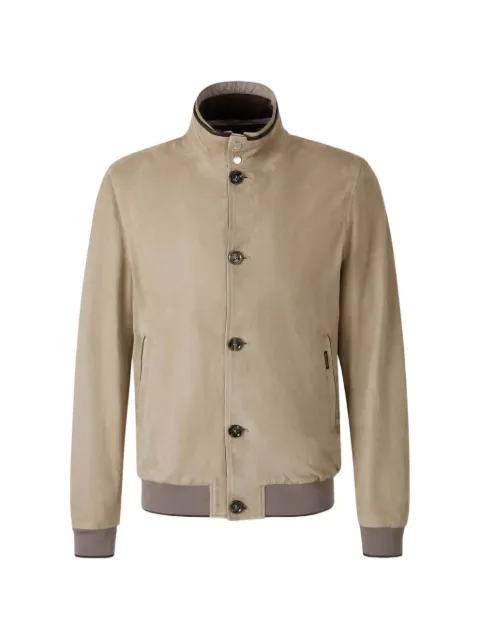 Moorer button zip jacket Neutrals MOUBO100225