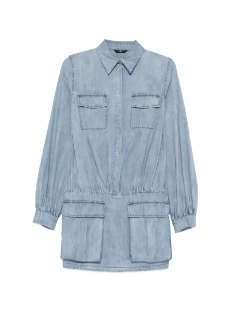 7 For All Mankind utility chambray mini dress Blue 7N9T0G51