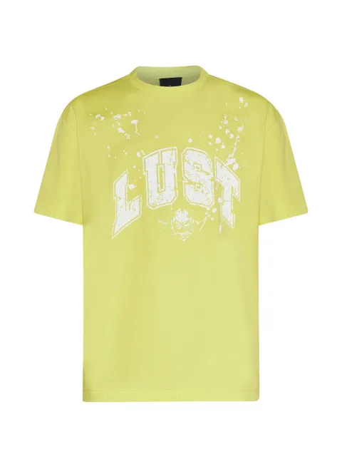 John Richmond slogan-print T-shirt Yellow RMP26104TS