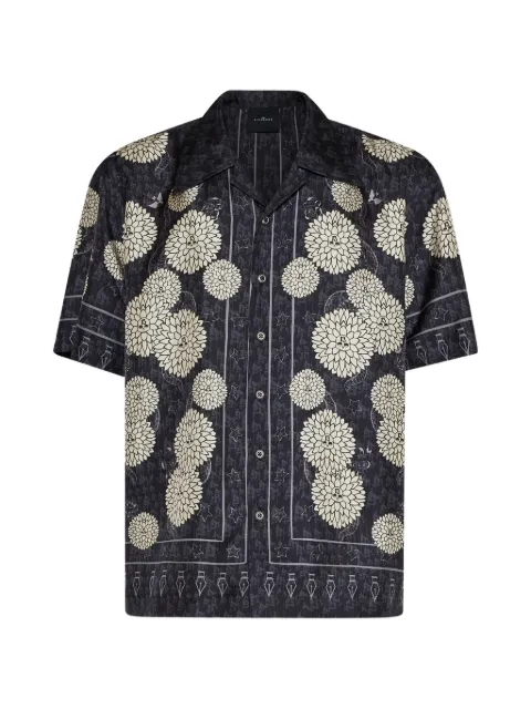 John Richmond floral-print shirt Black RMP26051CA