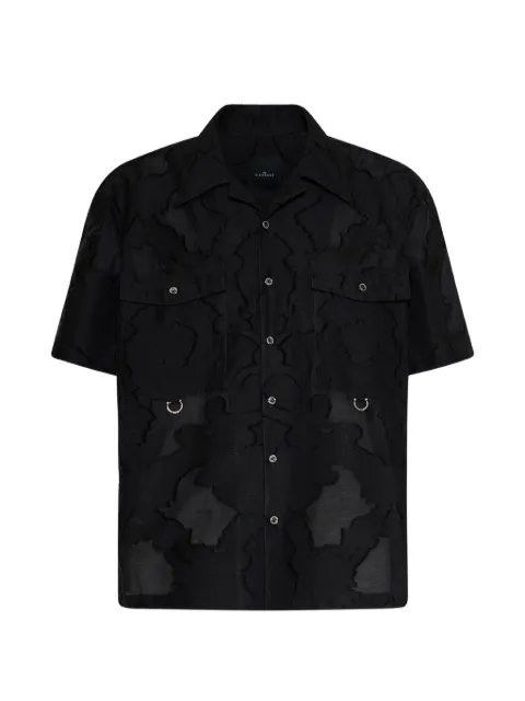 John Richmond abstract-pattern shirt Black RMP26044CA
