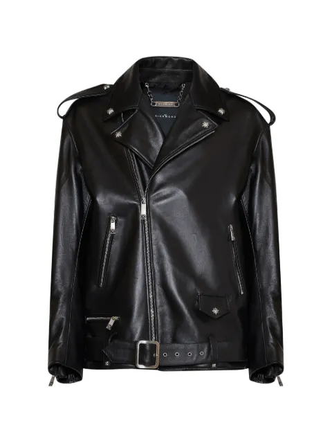 John Richmond studded leather jacket Black RMP26035GB