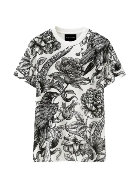 John Richmond floral-print T-shirt White RMP26297TS