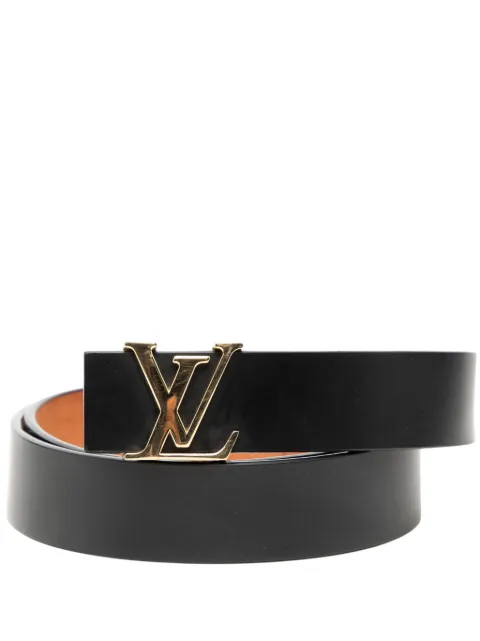 Louis Vuitton Pre-Owned 2004 Leather Initiales belt Black PFEQZE3LIDNW29ND