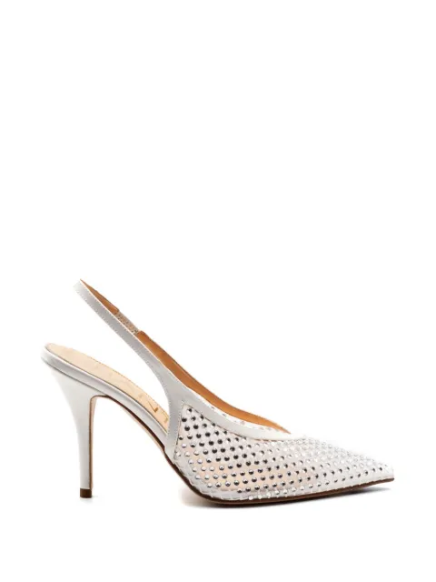 Chantal rhinestone-embellished slingback pumps White 3037BIANCO