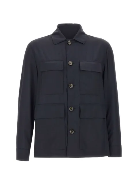 Montecore flap-pocket button-fastening shirt jacket Blue S10MUC976