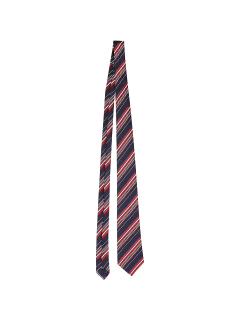 Ermenegildo Zegna Vintage striped silk tie Blue TONPUGBAC279406M