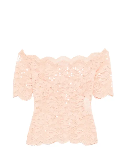 Rabanne lace embellished top Orange 26PJT0027PA0170