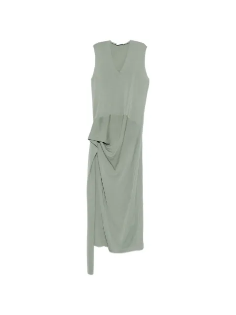 Jil Sander V-neck draped maxi dress Green J01CT0267J14828447