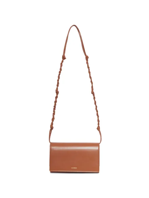 Jil Sander Tangle braided leather crossbody bag Brown J10VL0023P4841
