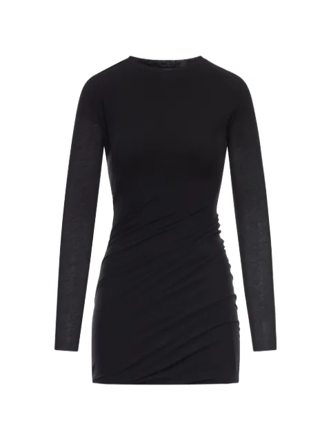 Jil Sander long-sleeve gathered mini dress Black J03CT0597J20342