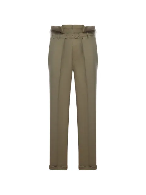 Saint Laurent buckle trousers Green 857058Y1N14