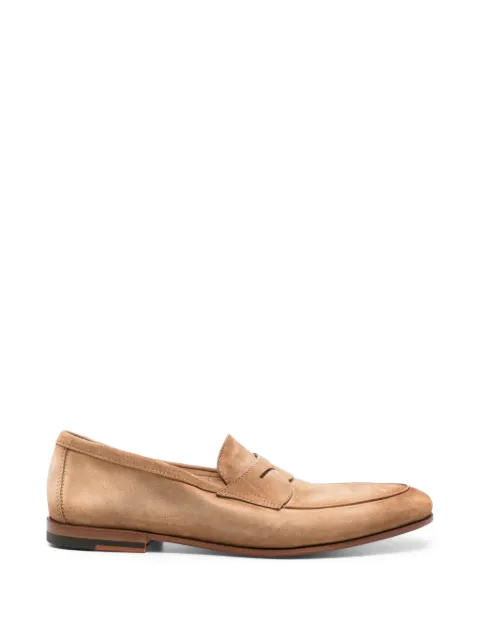 Santoni suede loafers Neutrals MCNG18837SA4SEAA