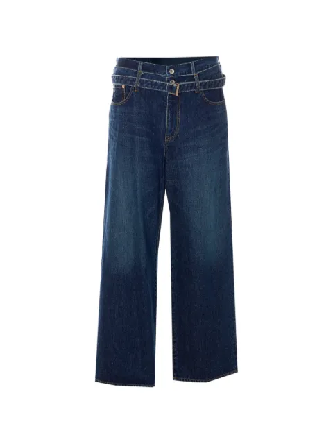 sacai belt wide jeans Blue 2603931M