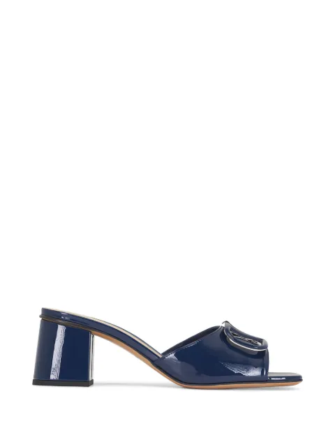 Valentino Garavani VLogo Signature patent leather sandals Blue WS0HA6TMK