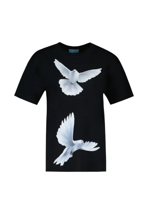 3.PARADIS Freedom Doves T-shirt Black T001COM