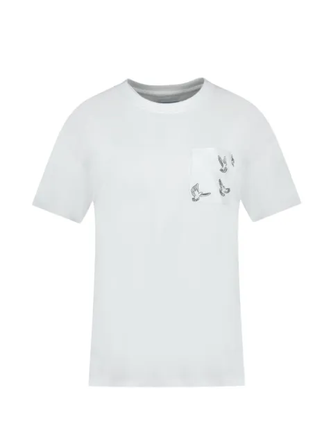 3.PARADIS doves-pocket T-shirt White T040SS2656