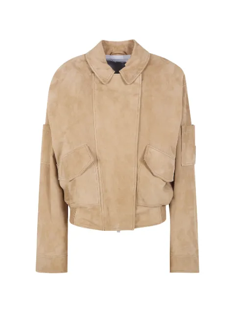 DRHOPE pocket suede jacket Neutrals 8202SUEDE