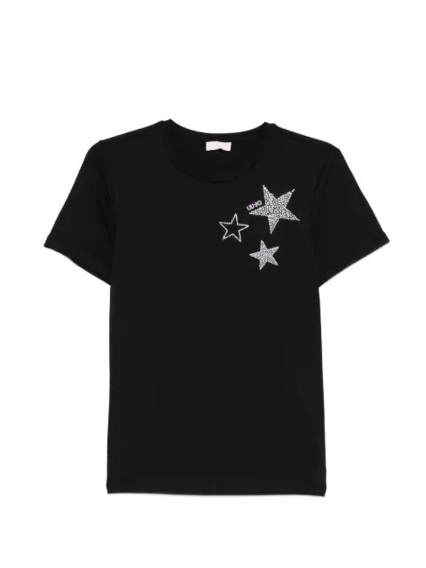 LIU JO T-shirt with appliqués Black WA6491JS923
