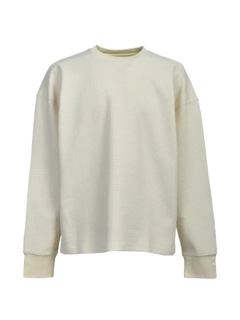 BREATH waffle-knit long-sleeve T-shirt Neutrals BR26SSC5005