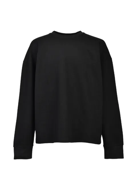 BREATH waffle-knit long-sleeved T-shirt Black BR26SSC5005