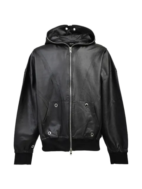 BREATH coated zip-up hoodie Black BR26SSC5002