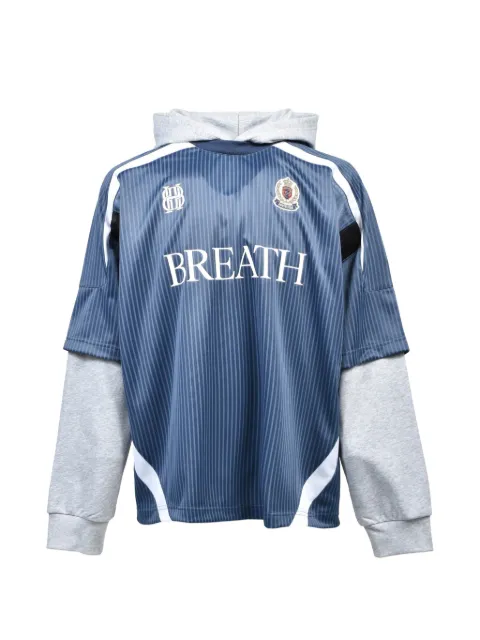 BREATH layered hoodie Blue BR26SSC5004GRY
